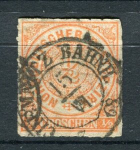 GERMANY; NORTHERN STATES 1868-70 classic rouletted issue used 1/2g. value