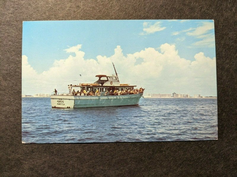 Deep-Sea Fishing Boat NEW POPEYE Naval Cover unused postcard Miami Beach,  FL