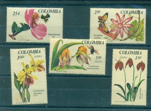 Colombia - Sc# 768-9/C489-91. 1967 Orchids. Never Hinged. $8.70..