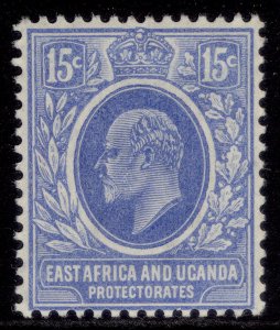 EAST AFRICA and UGANDA EDVII SG49, 15c bright blue, LH MINT.