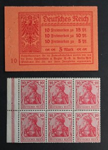 Germany #83g MNH Booklet Pane of 6 with Back Advert Excellent Post Office Fresh