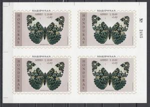 Honduras, Scott cat. C1004. Butterfly s/sheet as a SCARCE sheet of 4.