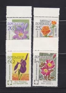 Russia 2408, 2410, 2413, 2415 MNH Flowers (E)