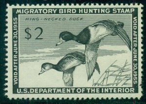 US #RW21, $2.00 Ring-Necked Ducks, og, NH, VF, Scott $85.00