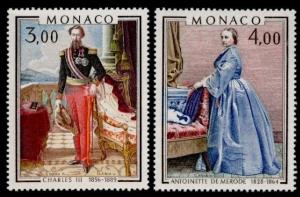 Monaco 1187-8 MNH Charles III, Antoinette de Merode