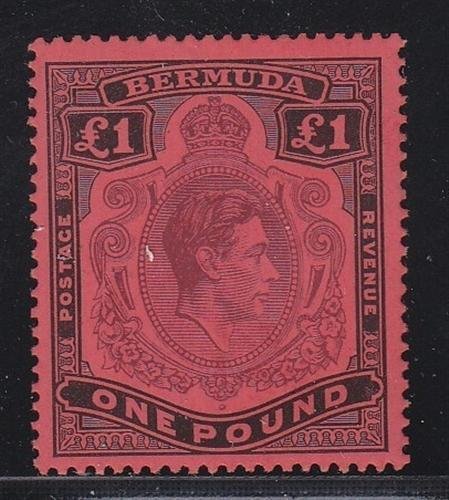 Bermuda Sc # 128a perf 14 XF-MLH nice color Scott cv $ 300 ! see pic !