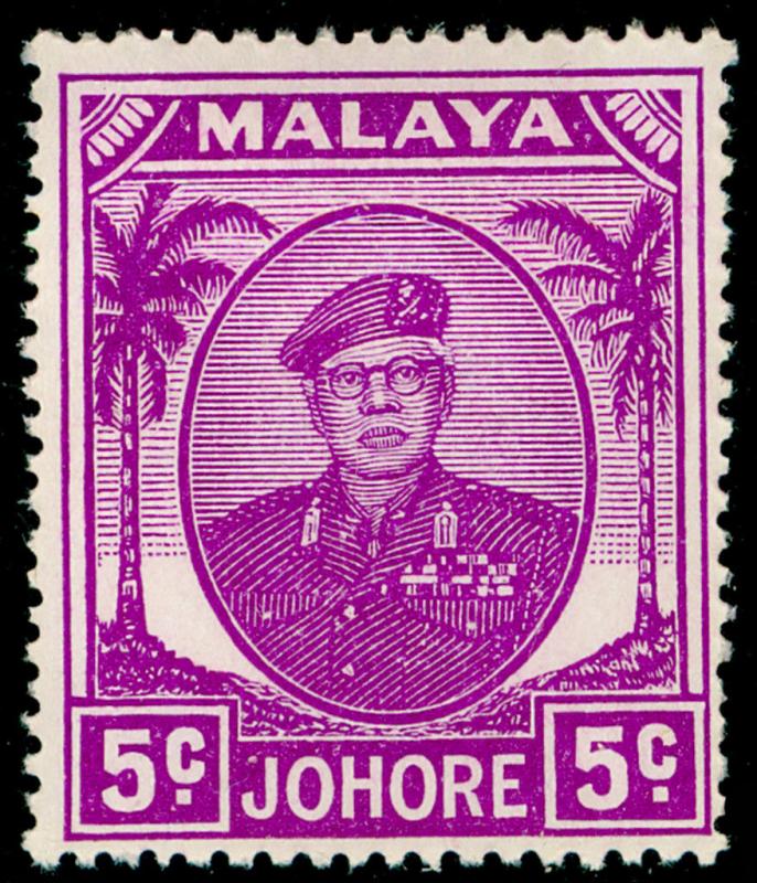 MALAYSIA - Johore SG136a, 5c brt purple, M MINT.