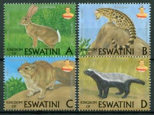 2018 ESWATINI FULL SET - SMALL MAMMALS FAUNA TIGER RABBIT - RARE MNH-