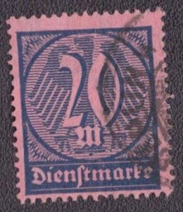 Germany O19 1922 Used