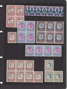 LUTHERAN CHICAGO PART SHEET AND BLOCKS UNMOUNTED MINT STAMPS