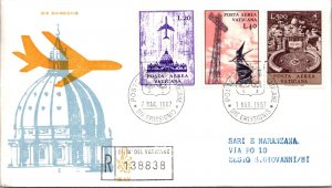 Vatican FDC 1967 - Vatican Airmail, Registered Mail - F30752
