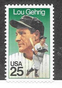 US #2417 25c Lou Gehrig  (MNH) CV $0.60