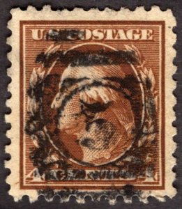 1916, US 4c, Washington, Used, XF, Sc 465