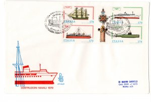 Italy 1978 Block ships on FDC venetia traveled