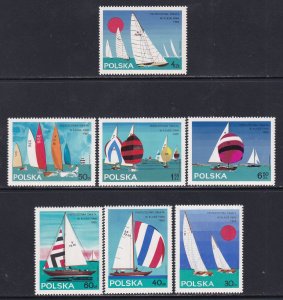 Poland 1965 Sc 1324-31 Finn Class Yachts Stamp MNH missing1330