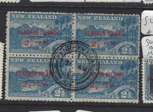 PENRHYN ISLANDS  (P0310BB)  2 1/2D  ON NZ  SG 1  BL OF 4   VFU 