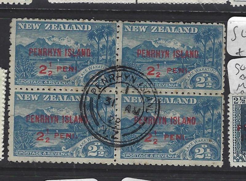 PENRHYN ISLANDS  (P0310BB)  2 1/2D  ON NZ  SG 1  BL OF 4   VFU