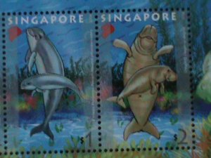 ​SINGAPORE-2006-SC#1175a LOVELY MARINE MAMMALS UNDERSEA WORLD- MNH S/S -VF