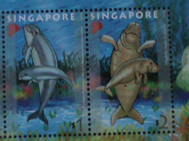 ​SINGAPORE-2006-SC#1175a LOVELY MARINE MAMMALS UNDERSEA WORLD- MNH S/S -VF