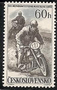 Czechoslovakia  815 MNH 1957 Motorcyclists Race