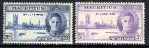 Mauritius 1946 KGV1 Set Victory SG 264 / 5 Umm ( D11 )