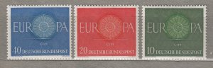 GERMANY 1960 Europa MH(*) Mi 337-339 #HS811