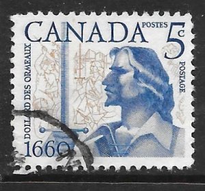 Canada 390: 5c Dollard des Ormeaux, 1660, used, F-VF