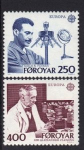 Faroe Islands #95-96   MNH 1983  Europa Nobel Prize winners