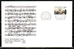 Finland, Scott cat. 812. Musical Society issue on a First day cover.