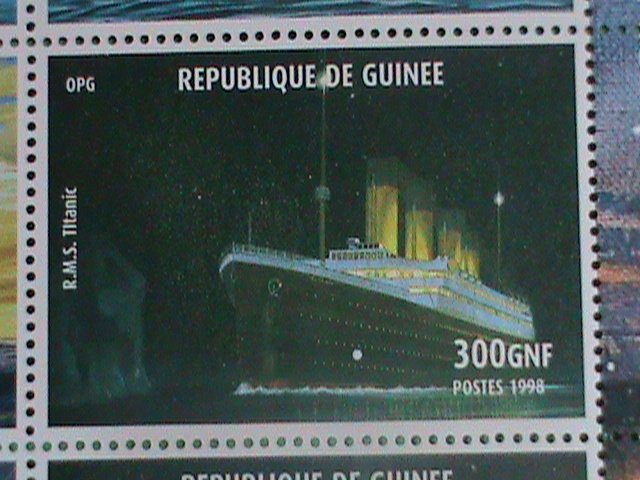 1998-GUINEA STAMP-R.M.S. TITANIC- MINT-NH FULL STAMP SHEET