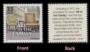 US 3189b Celebrate the Century 1970s All in the Family 33c single MNH 1999