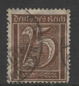 GERMANY. -Scott 164- Definitives -1921- FU - Wmk 126 - Single 25m Stamp