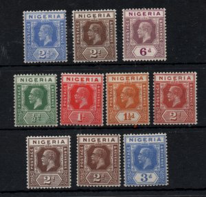 Nigeria KGV mint LHM collection to 6d WS37057