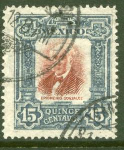 MEXICO 316 15cs INDEPENDENCE CENTENNIAL 1910 COMMEM USED(223