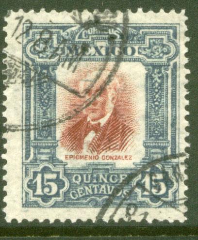 MEXICO 316 15cs INDEPENDENCE CENTENNIAL 1910 COMMEM USED(223