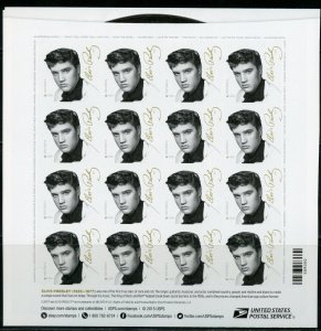 ​USA Sc#5009a Elvis Presley Music Icon Full Imperforated Sheet of 16  MNH