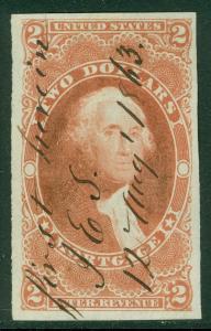 USA : 1862. Scott #R82a Used. Imperf. An Extra Fine gem with large huge margins