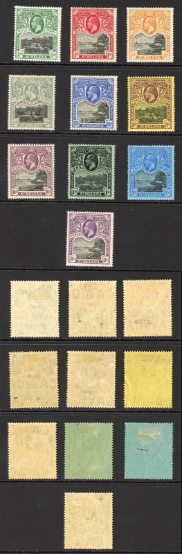 St Helena SG72/81 Set of 10 Fresh Colour M/M Cat 160 pounds