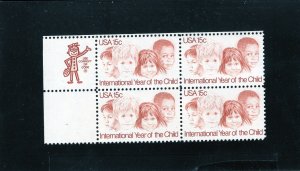 1772 Year of the Child, MNH UL-ZIP blk/4