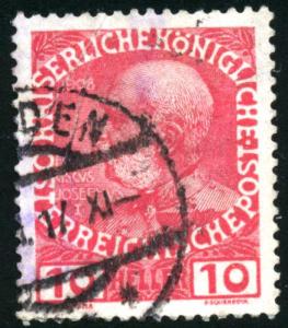 AUSTRIA - SC #115 - USED FAULT- 1913 - AustOFF010