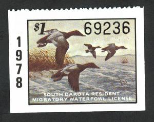 #5, South Dakota State Duck stamp, SCV $13