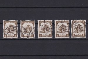 burma 1943 japanese occupation used 1 cent brown stamps ref r12640