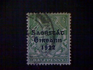 Ireland (Éire), Scott #44, used (o), 1922, Irish Free State overprint, 1½d