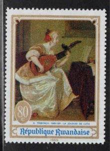 RWANDA Scott 284 Lute player stamp