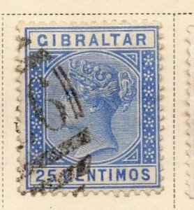 Gibraltar 1889 Early Issue Fine Used 25c. 326909