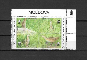 MOLDOVA 2001 WWF SG 382/5 MNH Cat £13