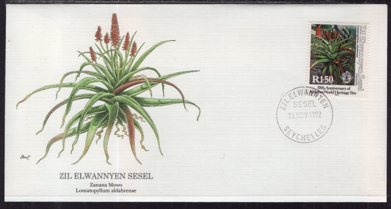 Seychelles Zil Elwannyen Sesel 188 Flower Fleetwood U/A FDC