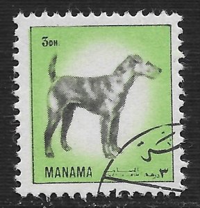 Manama #Mi AJ-MN 1219A 3qh Animals - Dogs ~ CTO