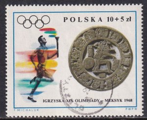 Poland 1968 Sc B113 Mexico Summer Olympic Games Stamp Used