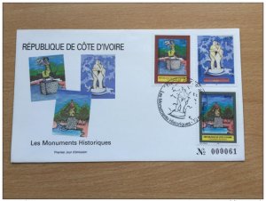 Ivory Coast 2000 FDC Historical Monuments Denkmäler Mi. 1254 1255-